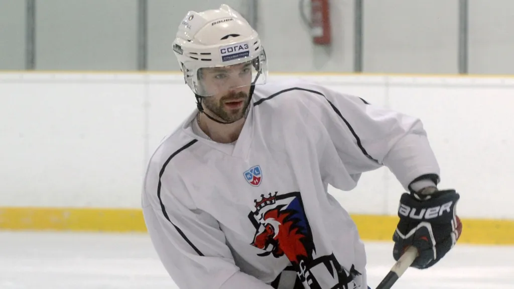 Jakub Klepiš na tréninku Lva Praha