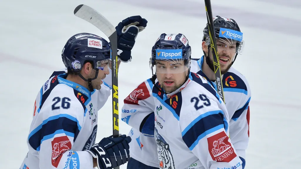 Radující se hráči Liberce