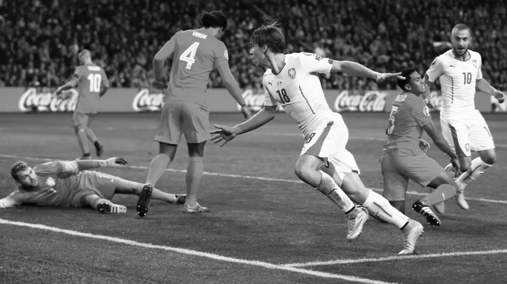 Josef Šural v kvalifikačním utkání Nizozemsko - Česko