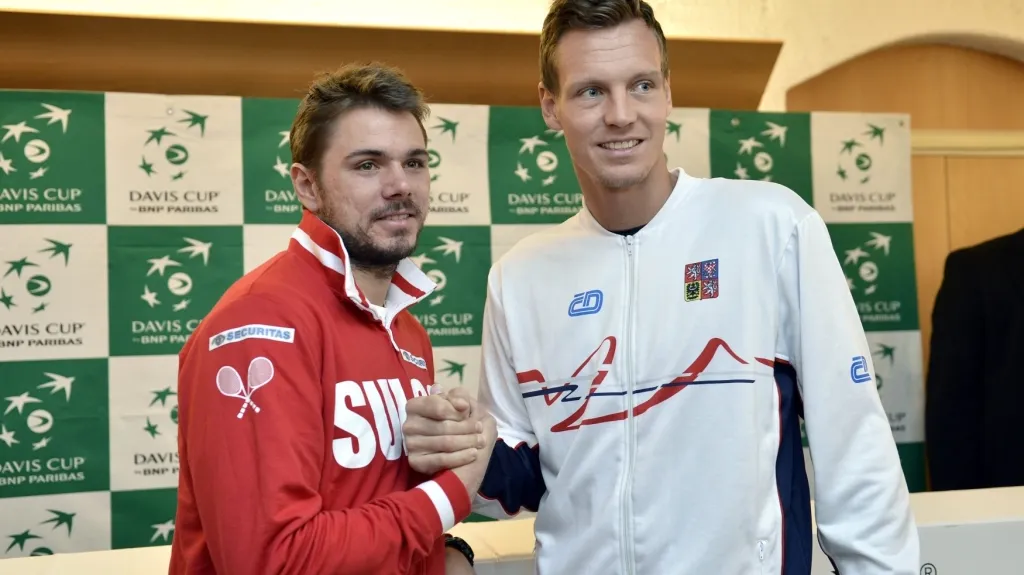 Stanislas Wawrinka s Tomášem Berdychem