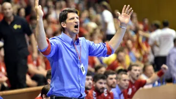 Trenér českého mužstva Daniel Kubeš