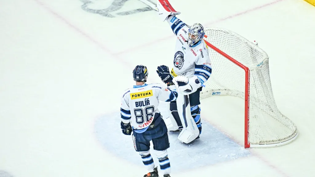 Hokejisté Liberce se radují z výhry