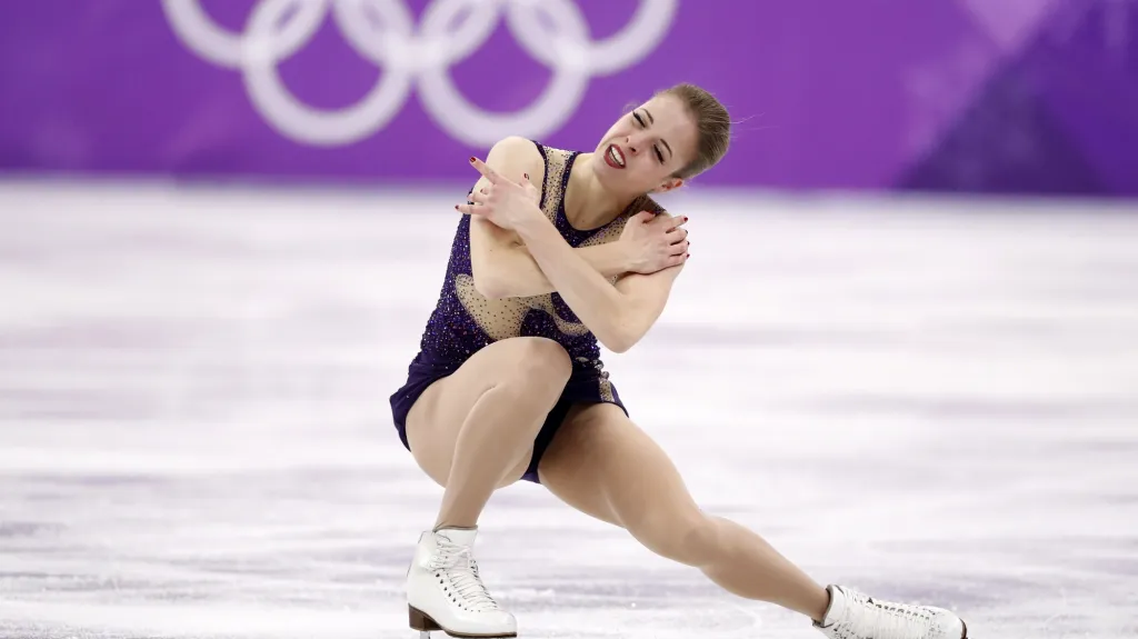 Carolina Kostnerová během volné jízdy v Pchjongčchangu
