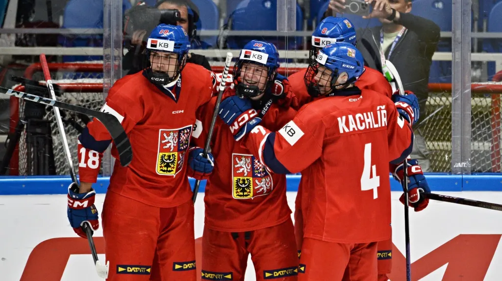 Radost české hokejové reprezentace do 18 let