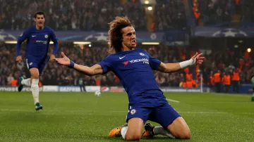 David Luiz z Chelsea se raduje ze vstřelené branky