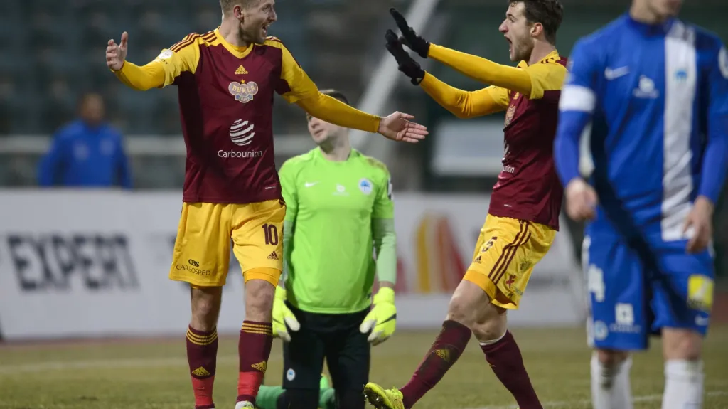 Radost fotbalistů Dukly