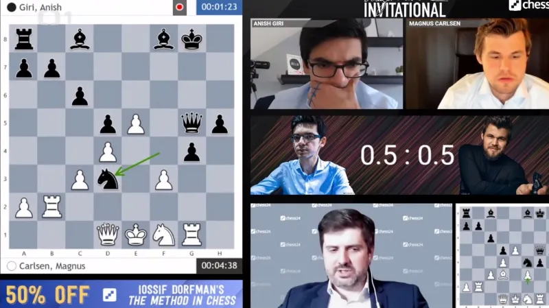 Giri využil nepozornosti Carlsena a mistra světa zdolal