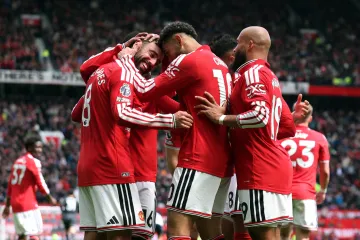 Radost hráčů Manchesteru United
