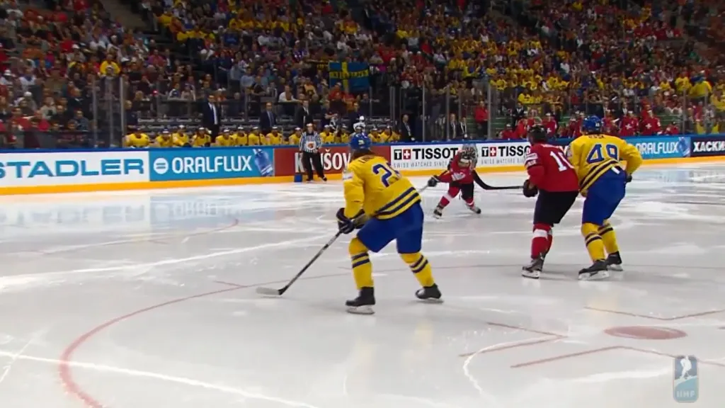 Gól v utkání Švédsko - Švýcarsko: Blum - 1:1 (41. min.)