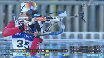 Střelecký výkon Terezy Voborníkové ve vytrvalostním závodu SP v Ruhpoldingu