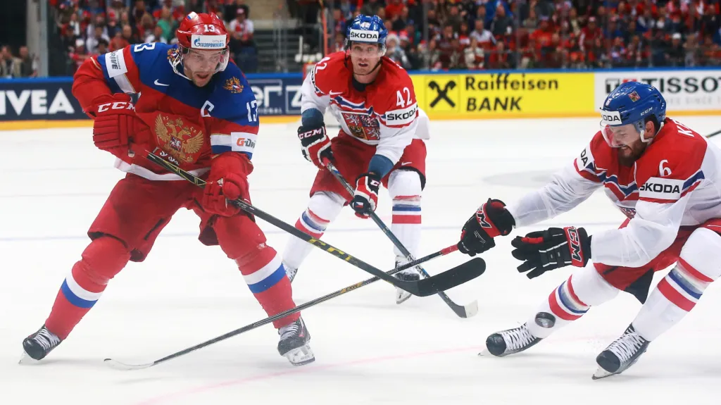 Pavel Dacjuk v zápase s Českem