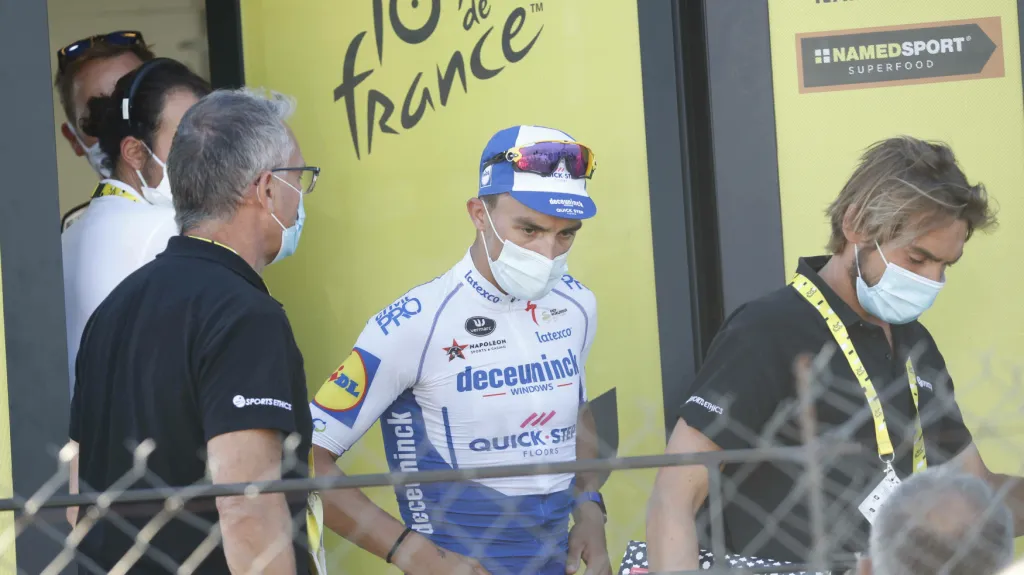 Julian Alaphilippe v cíli 5. etapy Tour de France