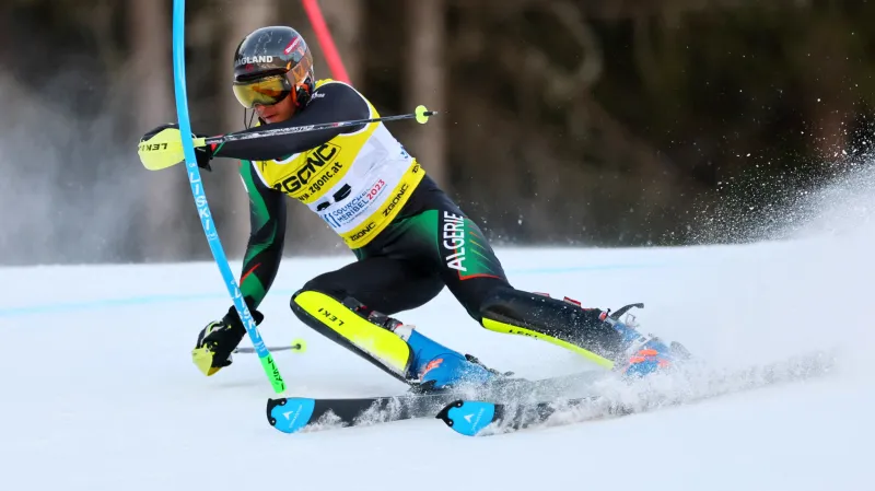 Ramon Zenhäusern během slalomu SP v Soldeu