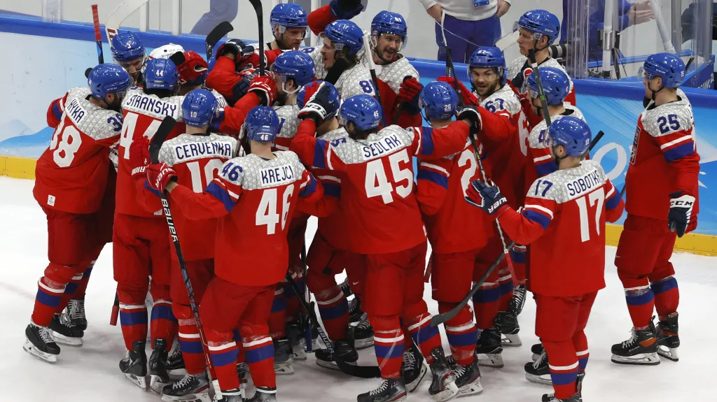 Radost českých hokejistů