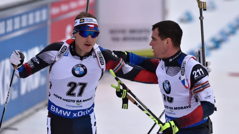 Ondřej Moravec s Michalem Krčmářem v cíli