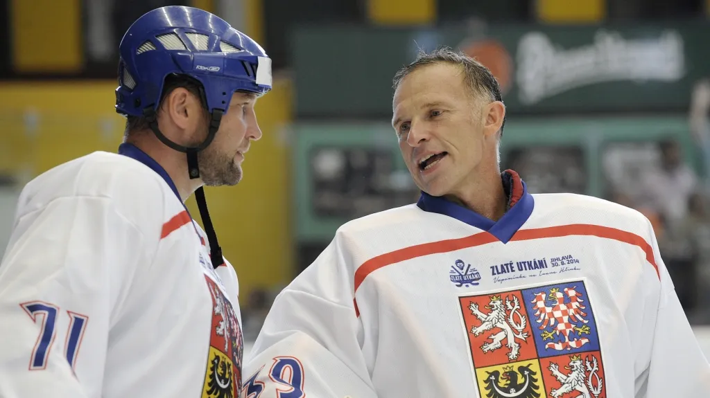 Jiří Šlégr a Dominik Hašek