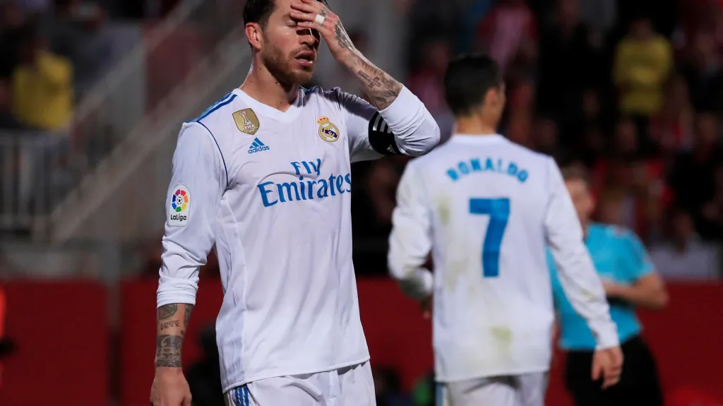 Zklamaný Sergio Ramos z Realu Madrid