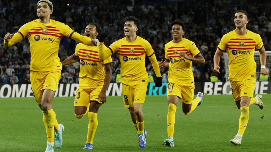 Radost fotbalistů Barcelony