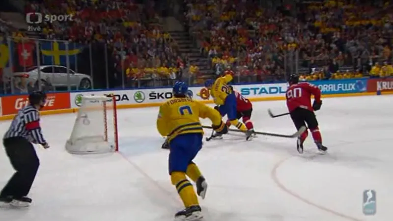 Gól v utkání Švédsko - Švýcarsko: Forsberg - 2:1 (64. min.)