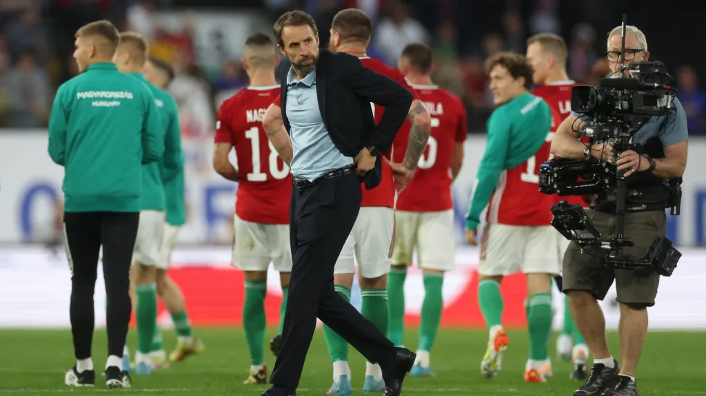 Kouč Anglič Gareth Southgate po utkání s Maďarskem