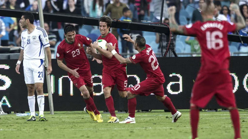 Portugalsko slaví gól v síti Izraele