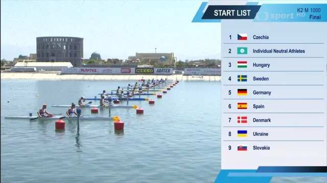 Finále deblkajaků na 1000 metrů s posádkou Kukačka, Zavřel