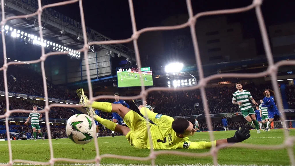Pátý gól Chelsea do sítě Shamrock Rovers 