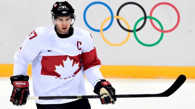 Sidney Crosby v dresu Kanady na ZOH v Soči 2014
