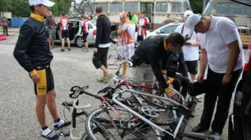 Před startem Hand bike maratonu