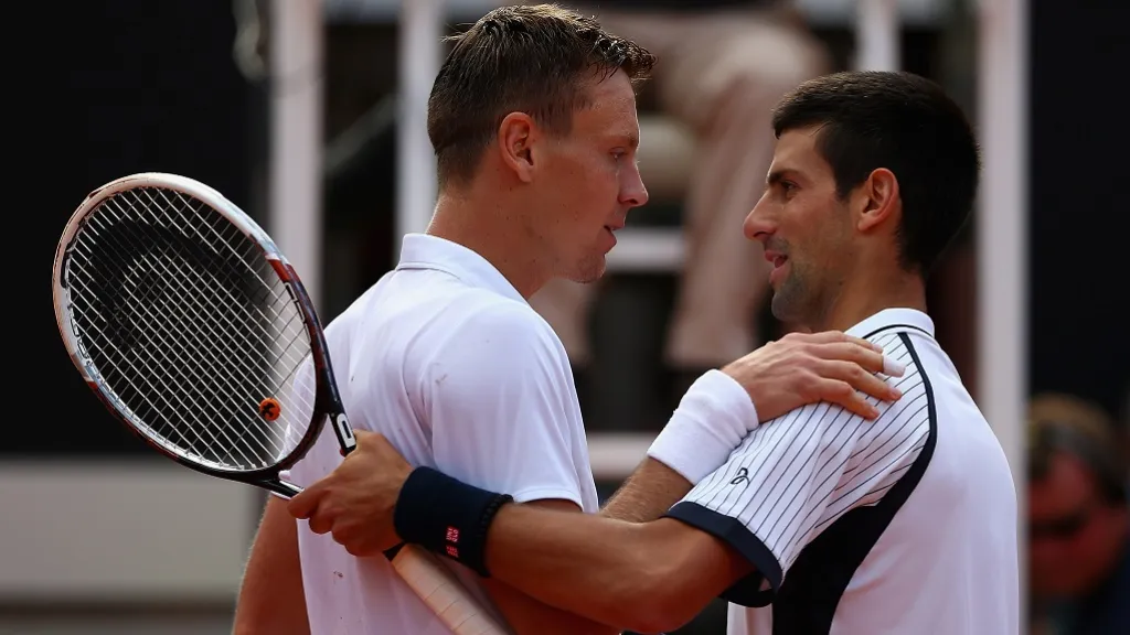 Tomáš Berdych a Novak Djokovič