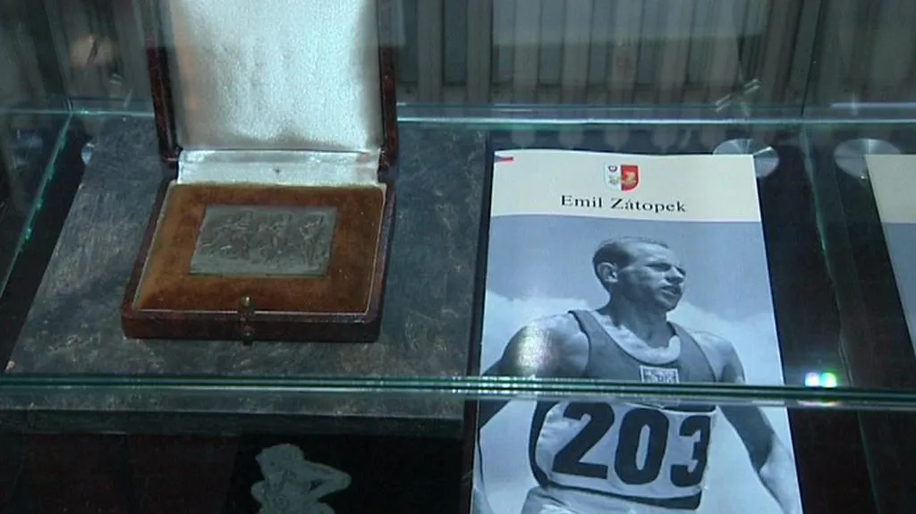 Expozice Emila Zátopka v kopřivnickém muzeu