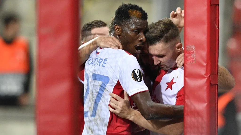 Radost fotbalistů Slavie