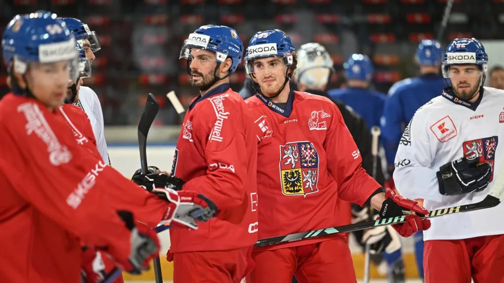 Trénink české hokejové reprezentace