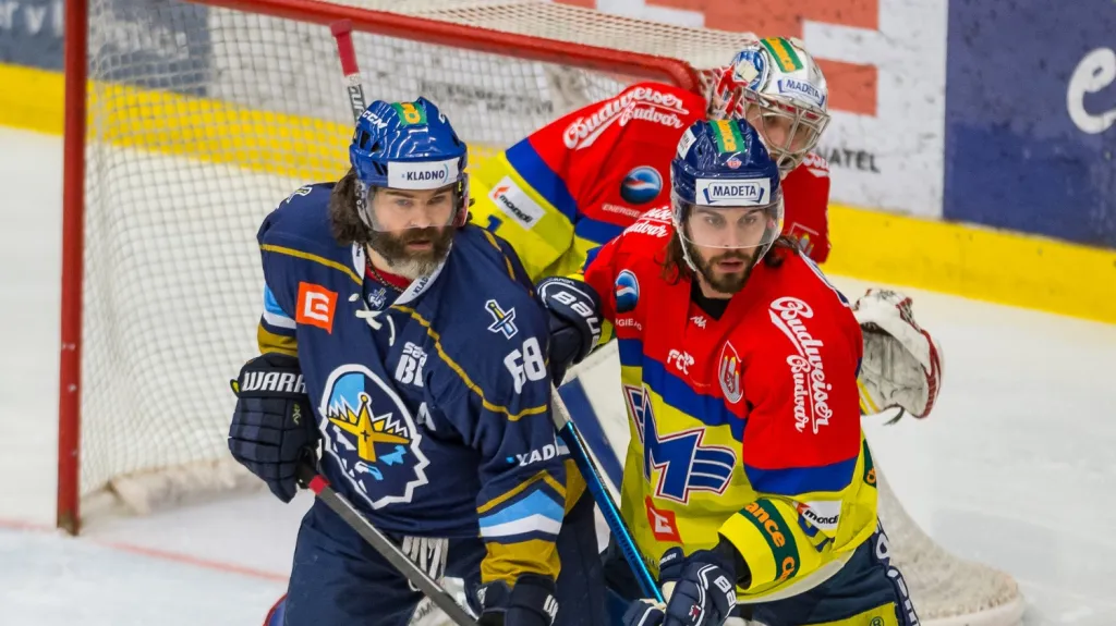 Jaromír Jágr v utkání s Českými Budějovicemi