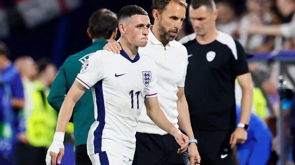 Phil Foden s Garethem Southgatem