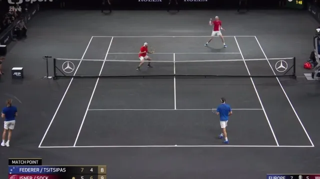 Sestřih utkání Federer/Tsitsipas - Isner/Sock