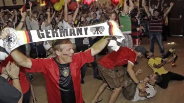 Němečtí fanoušci oslavují titul mistra světa