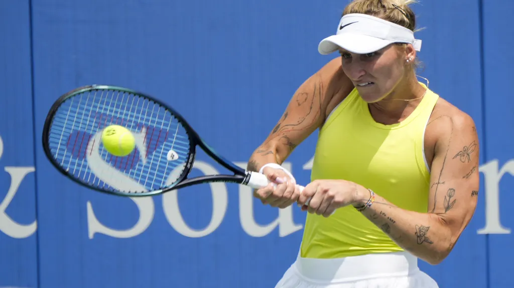 Markéta Vondroušová na turnaji WTA v Cincinnati