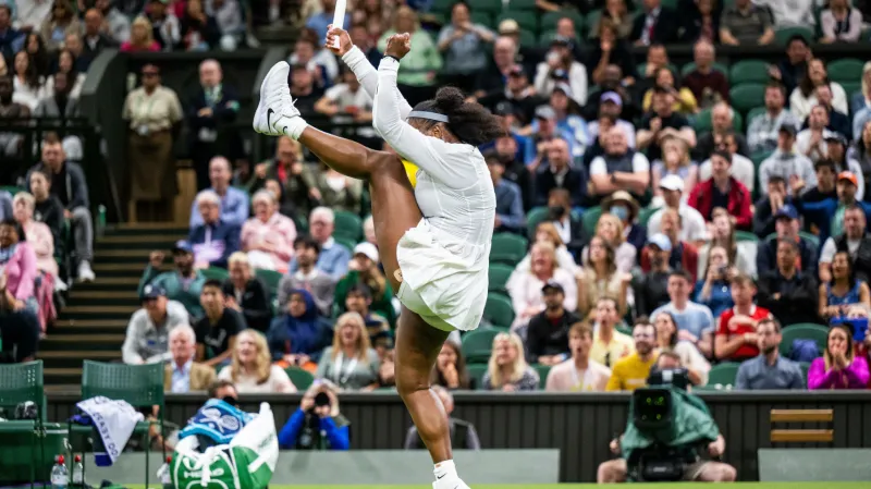 Serena Williamsová po úspěšném úderu