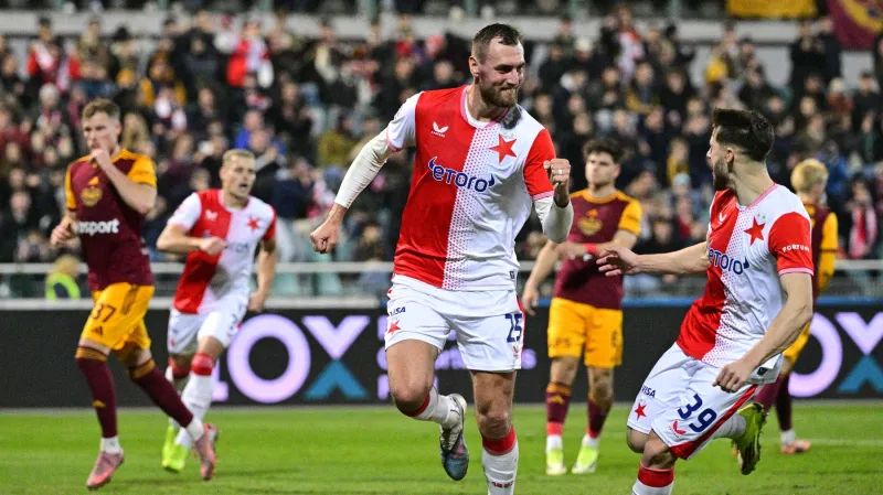 Radost fotbalistů Slavie