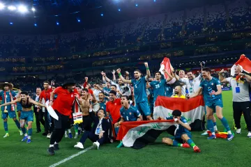 Radost fotbalistů Iráku po postupu na MS