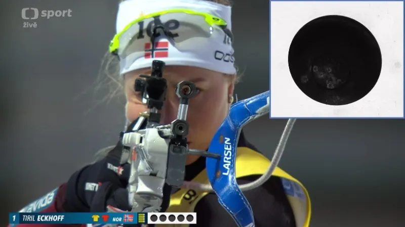 Sestřih stíhacího závodu biatlonistek