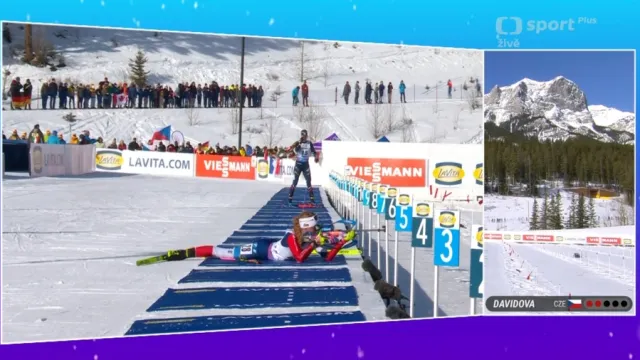 Sestřih sprintu biatlonistek v Canmore