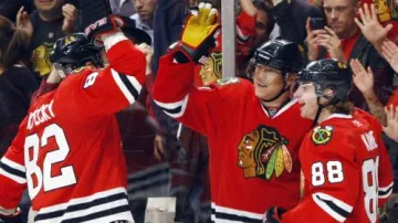 Radost hráčů Chicaga