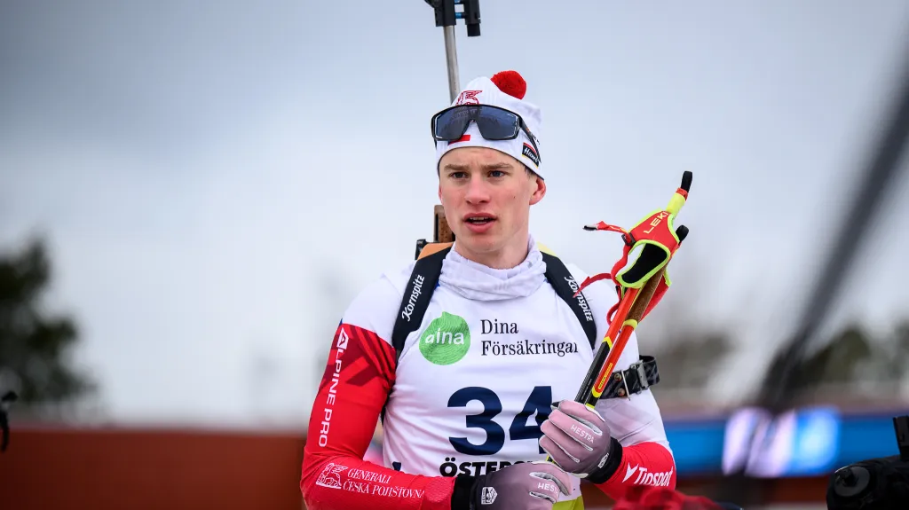 Český biatlonista Jakub Bouška