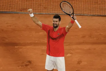 Novak Djokovič se raduje z postupu na Roland Garros