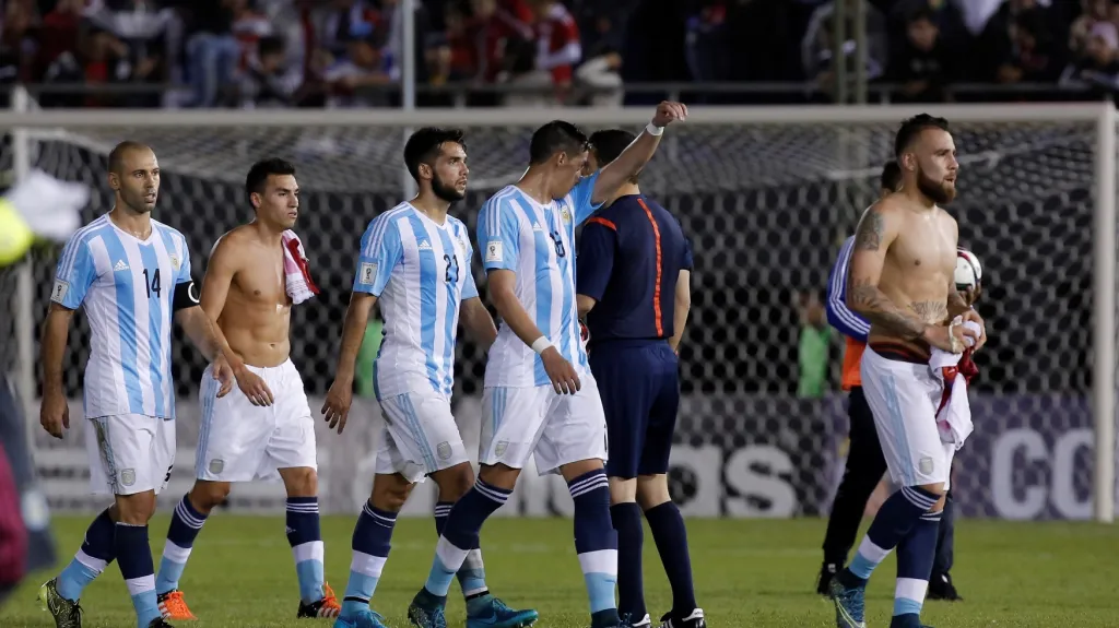 Zklamaní fotbalisté Argentiny