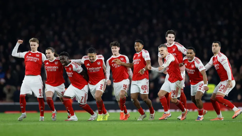 Radost fotbalistů Arsenalu