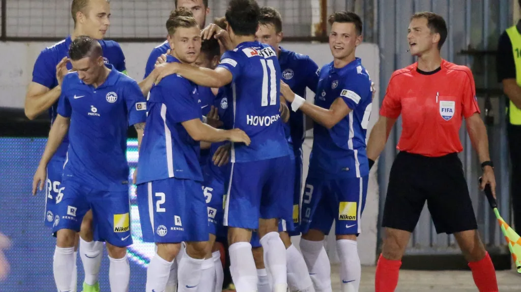 Slavící fotbalisté Liberce