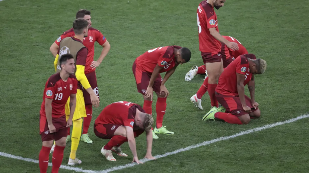Zklamaní fotbalisté Švýcarska